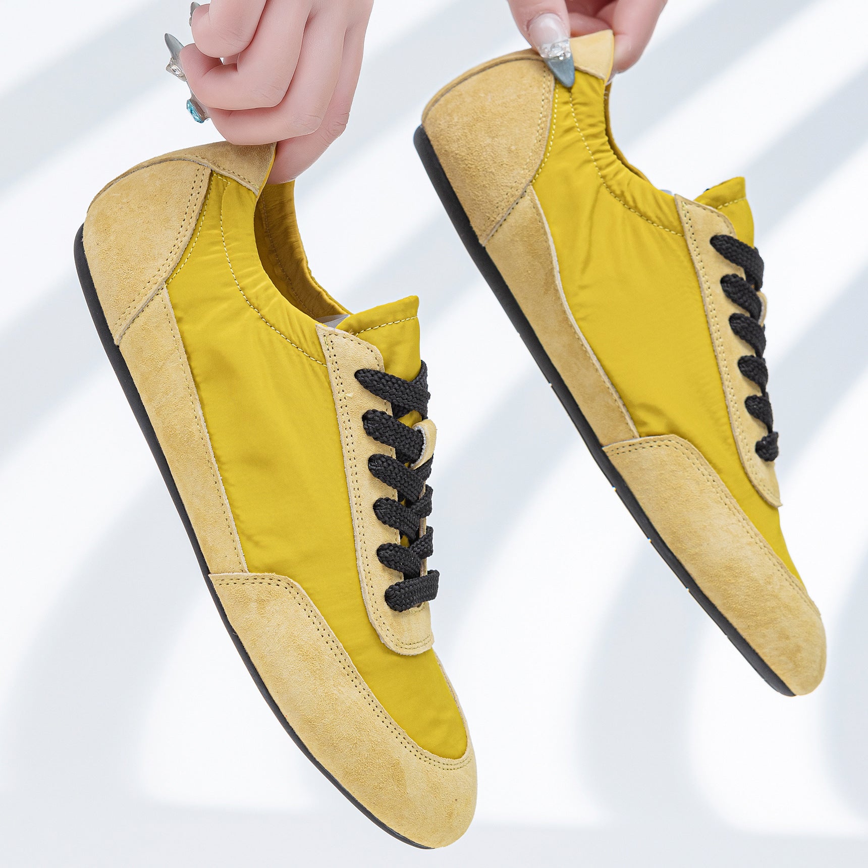2025 New German Army Trainers - Women's Retro Comfort Sneakers with Color-Block Design