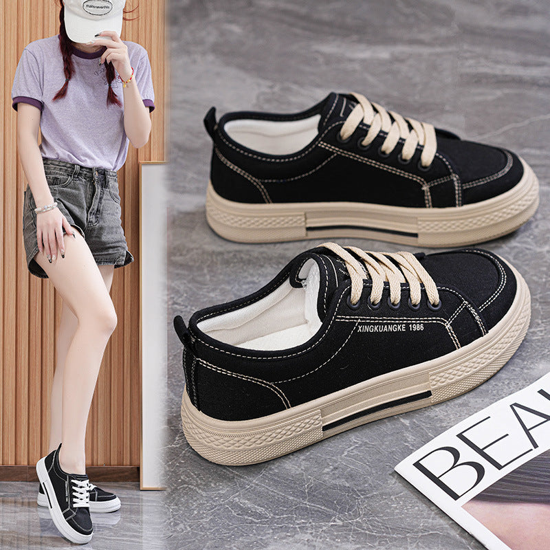 2025 New Women's Canvas Sneakers - Trendy Breathable Slip-Ons for Spring/Summer