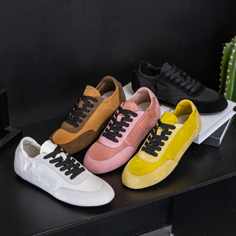 2025 New German Army Trainers - Women's Retro Comfort Sneakers with Color-Block Design